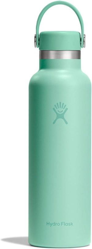 Hydro Flask Water Bottle - Insulated Stainless Steel - Non Spill. Leakproof in 21 Oz Mermaid Green