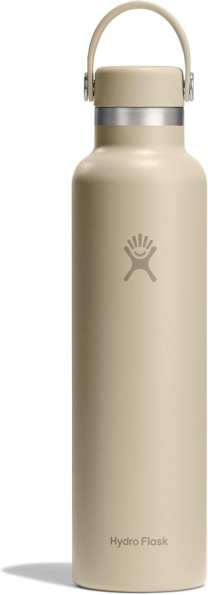 Hydro Flask Water Bottle - Insulated Stainless Steel - Non Spill. Leakproof in 24 Oz Oat Tan