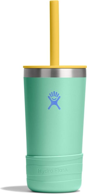 Hydro Flask Kids 12 Oz Tumbler with Lid and Straw for School - Insulated Stainless Steel in Mermaid Green