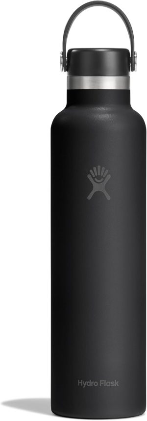 Hydro Flask Water Bottle - Insulated Stainless Steel - Non Spill. Leakproof in 24 Oz Tonal Black