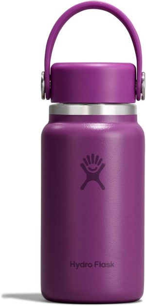 Hydro Flask Micro Bottle - Insulated Mini Leak Proof Flask for Purse or Pocket in 6.7 Oz Supernova Purple