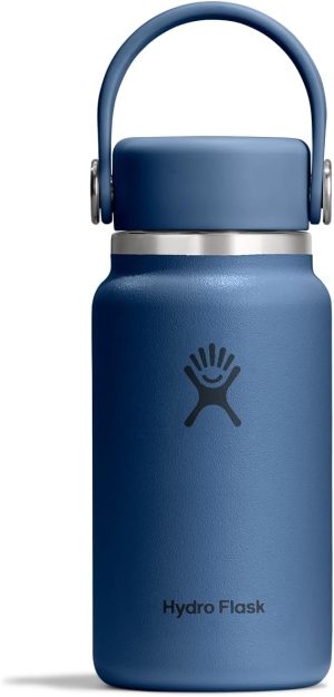 Hydro Flask Micro Bottle - Insulated Mini Leak Proof Flask for Purse or Pocket in 6.7 Oz Harbor Blue