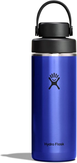 Hydro Flask Lightweight Wide Flex Chug Cap - Insulated Stainless Steel Water Bottle 16 Oz Sapphire Blue