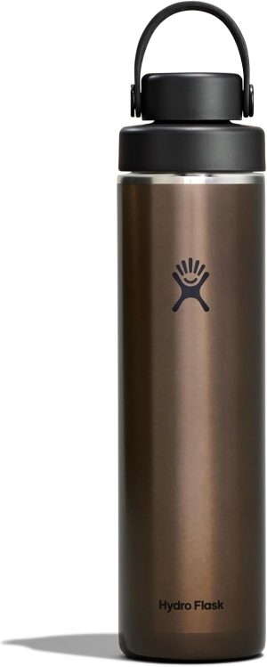 Hydro Flask Lightweight Wide Flex Chug Cap - Insulated Stainless Steel Water Bottle 24 Oz Obsidian