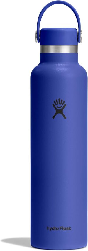 Hydro Flask Water Bottle - Insulated Stainless Steel - Non Spill. Leakproof in 24 Oz Capri Blue